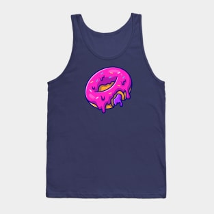 Floating Doughnut Cartoon Tank Top